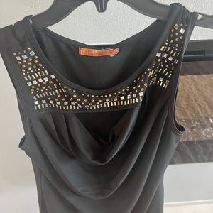 New flowy black top